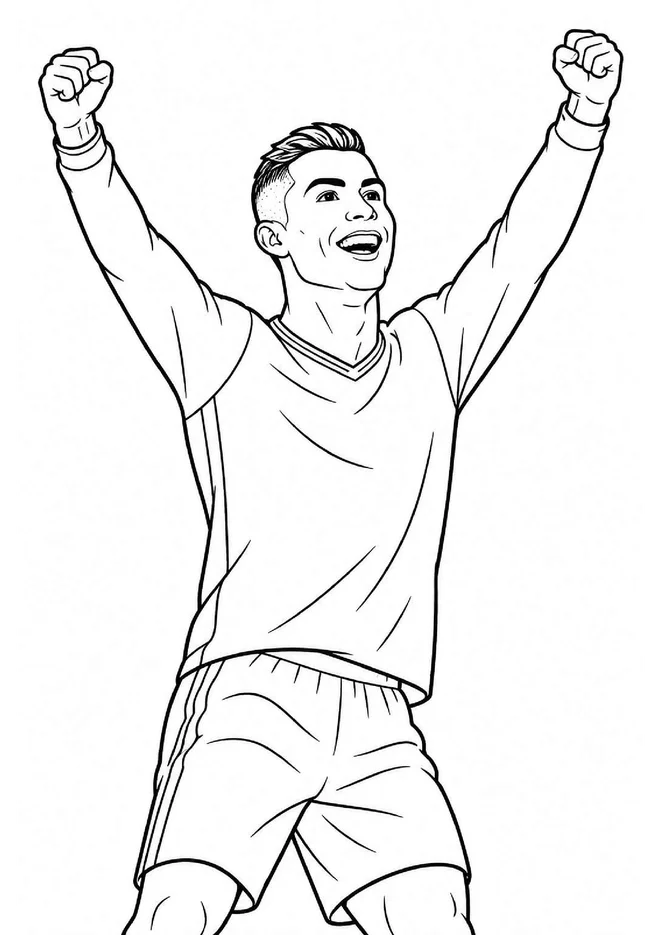 Desenhos do Cristiano Ronaldo para Imprimir e Colorir para imprimir e colorir - imagem 6